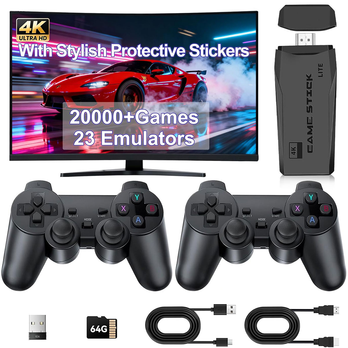 Retro Gaming Hdmi Stick - M8 Game Console 20000+ Games Emulators