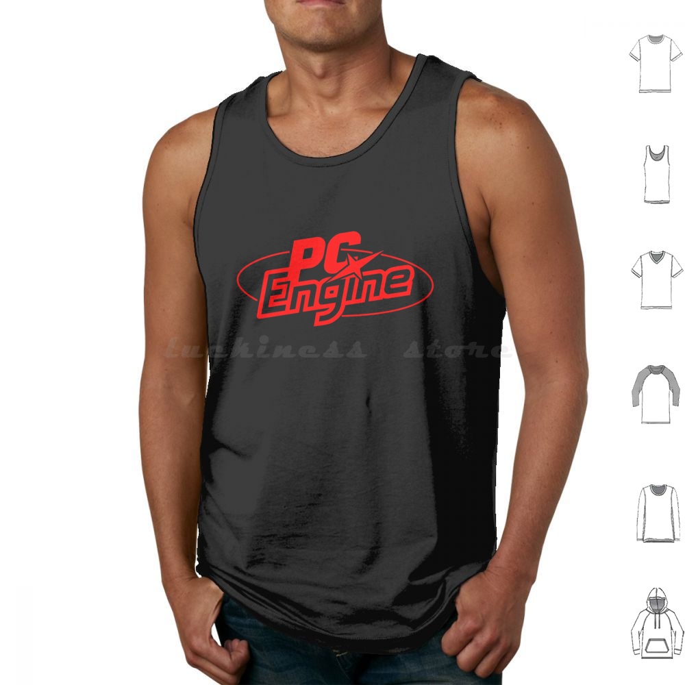 Retro Gaming Japan - Pc Engine Logo Tank Tops Print
