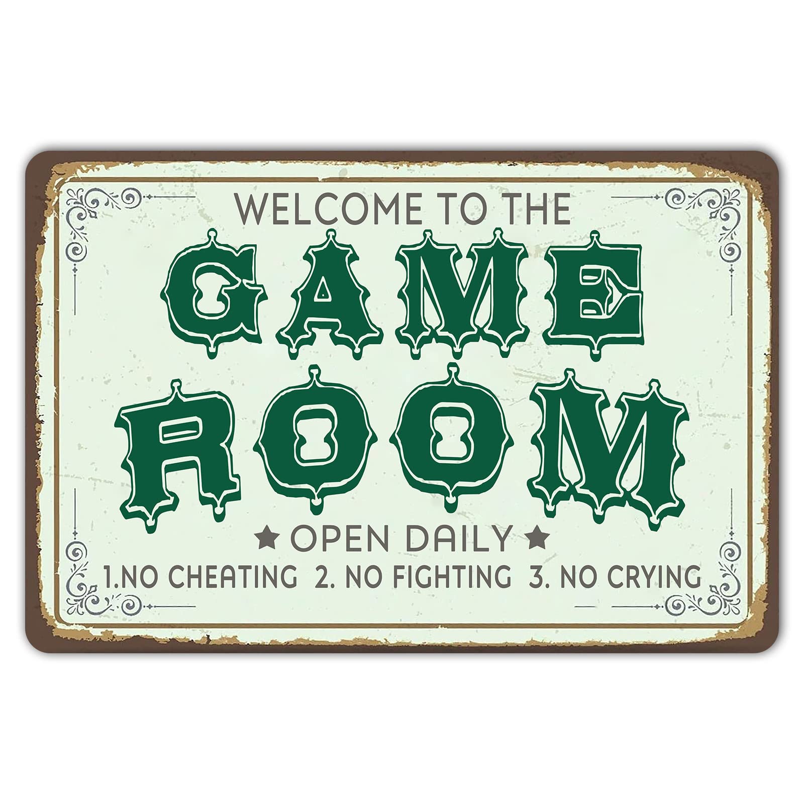 Retro Gaming Room Ideas - Vintage Welcome To Game Room Tin