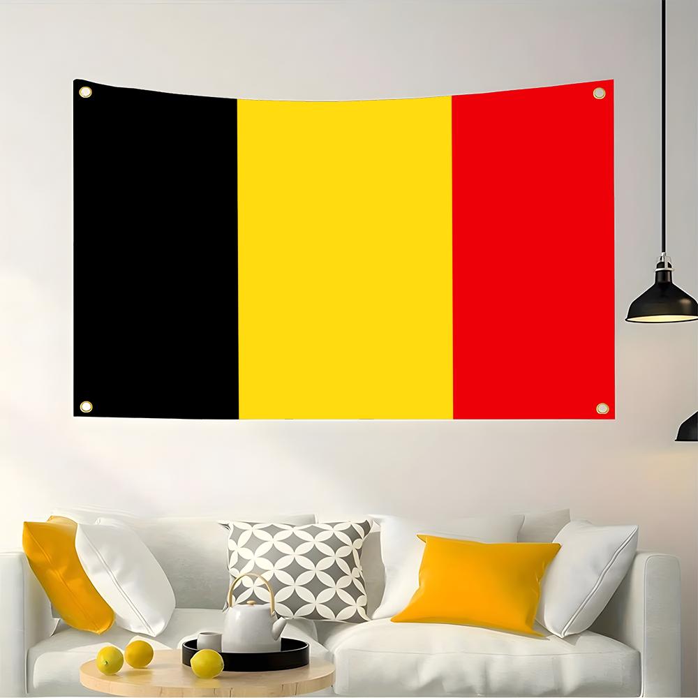 Retro Gaming Banner - 1PC Famous Belgium Flags Retro Football
