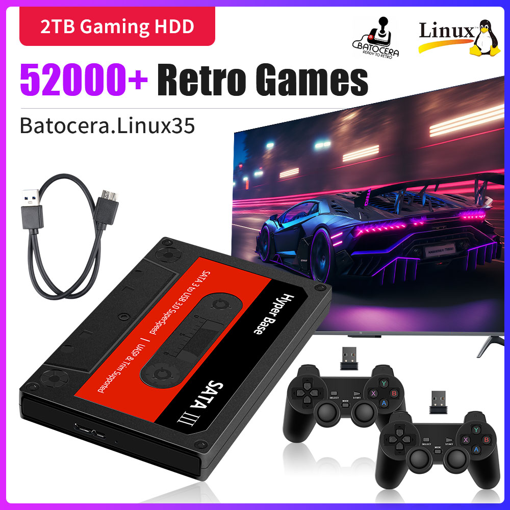 Retro Gaming Emulator Pc - Hyper Base Batocera 2TB Gaming HDD