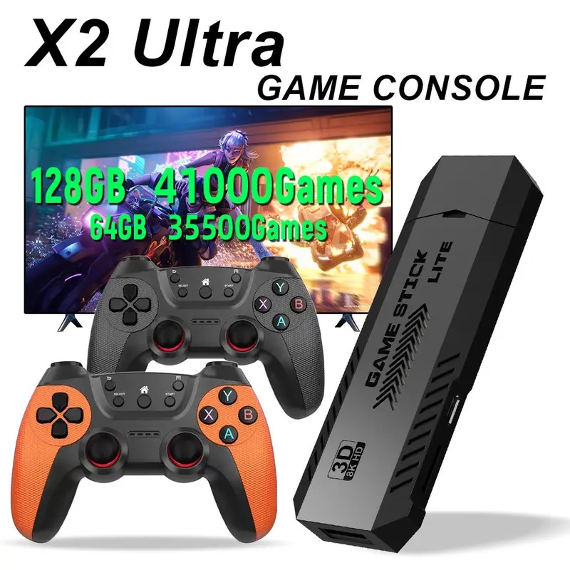 Console Retro Gaming Portable - X2 Ultra Pro Retro Game Stick