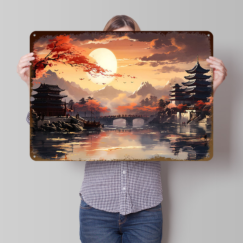 Retro Gaming Japan - Japan Landscape Printed Poster Customized Wall