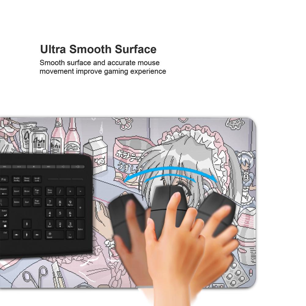 Pixel Art Anime Girl Mouse Pad - đánh giá và giá Retro Gaming Desk Setup