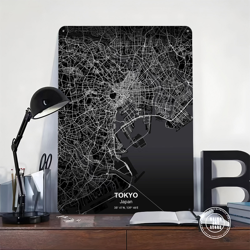 Tokyo City Map 3D Printed Text - đánh giá và giá Retro Gaming Tokyo
