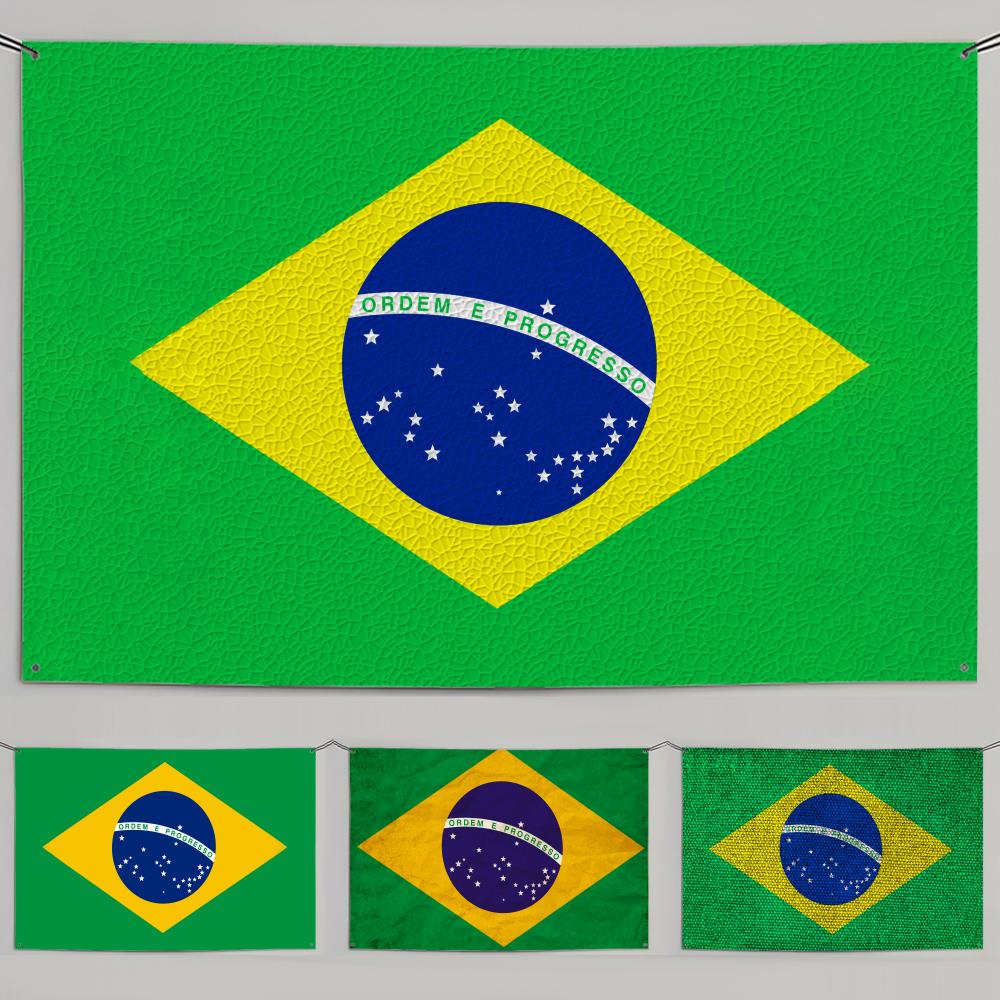 1PC Famosu Brazil Flags Retro  - đánh giá và giá Retro Gaming Banner