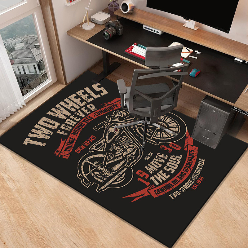 Motorcycle themed desk rug for - đánh giá và giá Retro Gaming Desk Setup